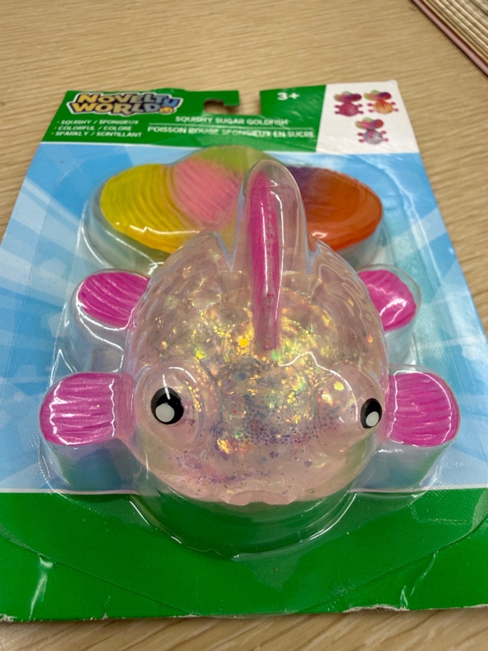 Clear Glitter Fish Squishy Toy - Home Party Supplies